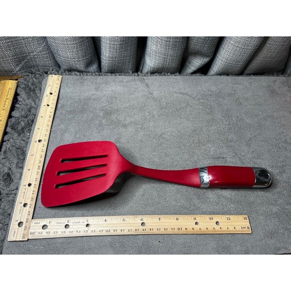 KitchenAid Empire Red Classic Slotted Turner Lifter Spatula Kitchen Utensil - Picture 7 of 7